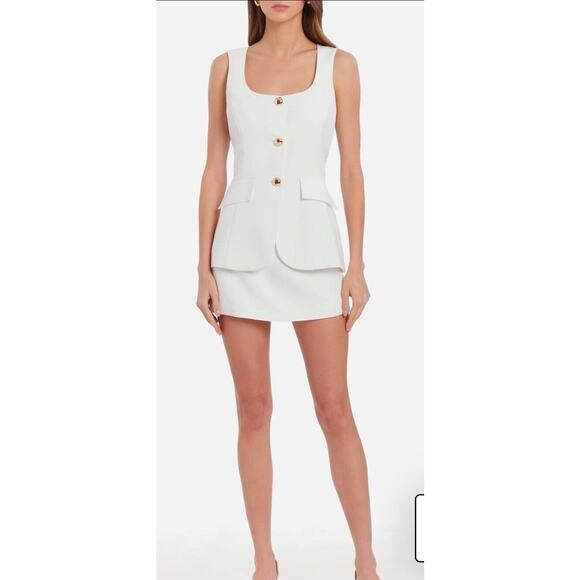 Kya Sleeveless Romper Minidress Amanda Uprichard Size L...